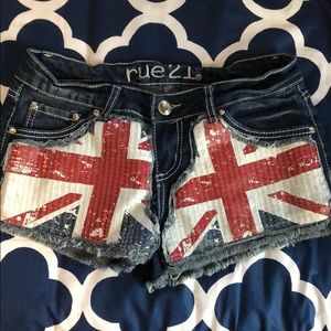 Rue 21 British Flag Shorts